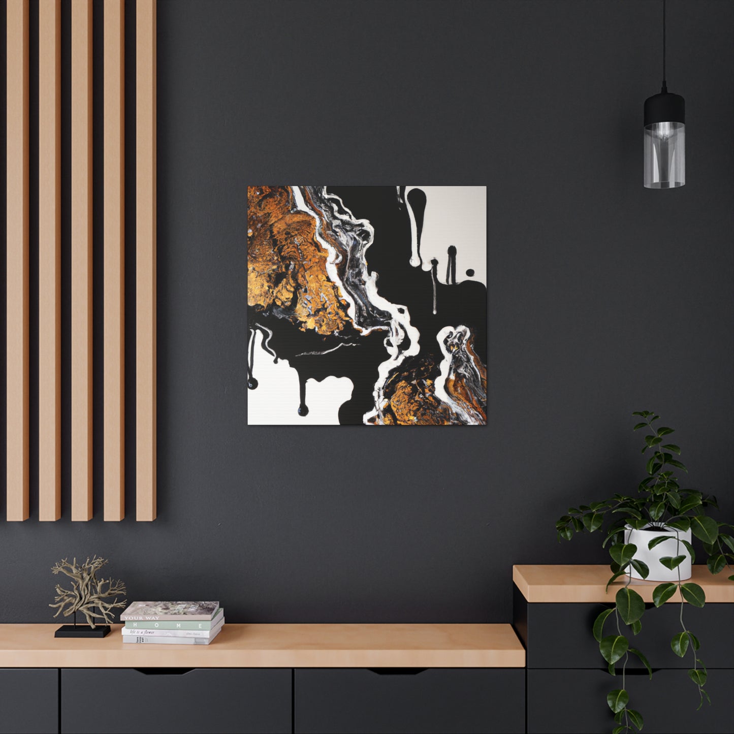 Golden Intricacy Flow. - Canvas