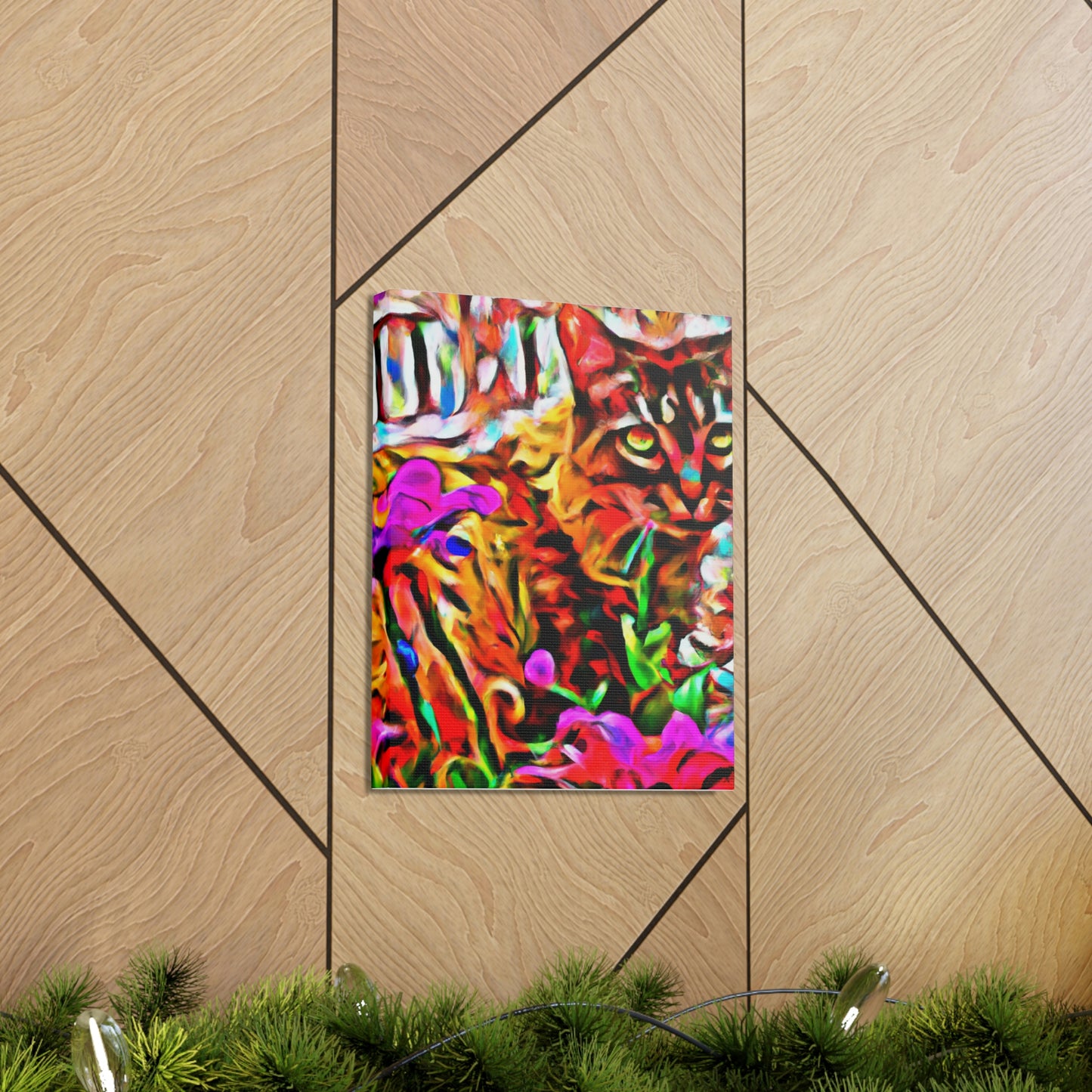 1. "Colored Flower Mix"
2. "Multi Flowered Cat"
3. "Digital Room Mix" - Canvas