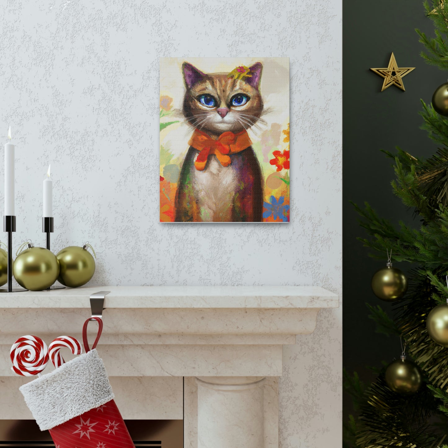 Feline Flora - Canvas