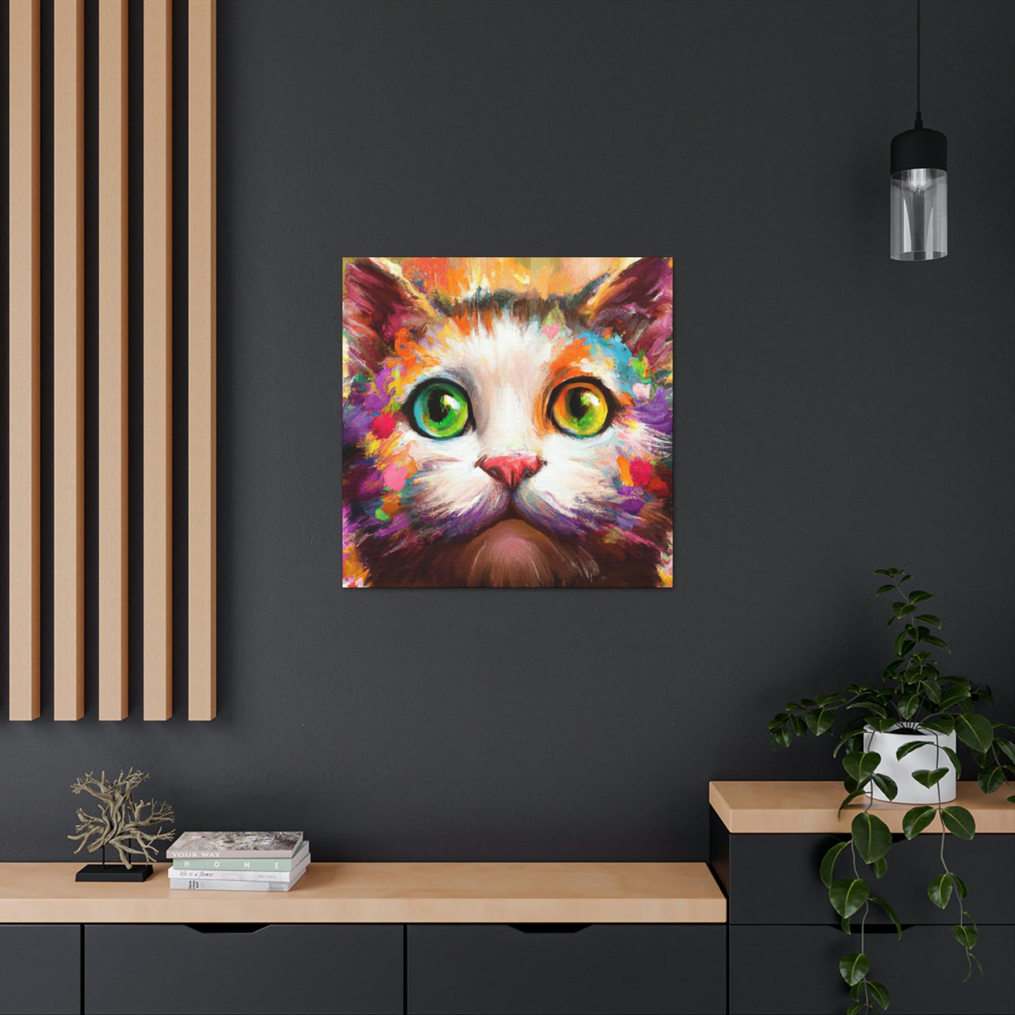 Feline Floral - Canvas