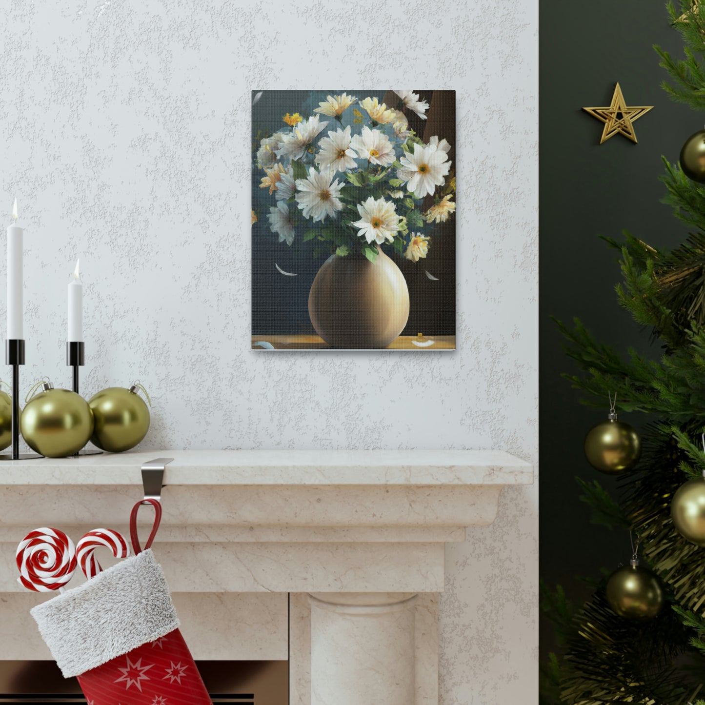 Vase Floral Splendor - Canvas