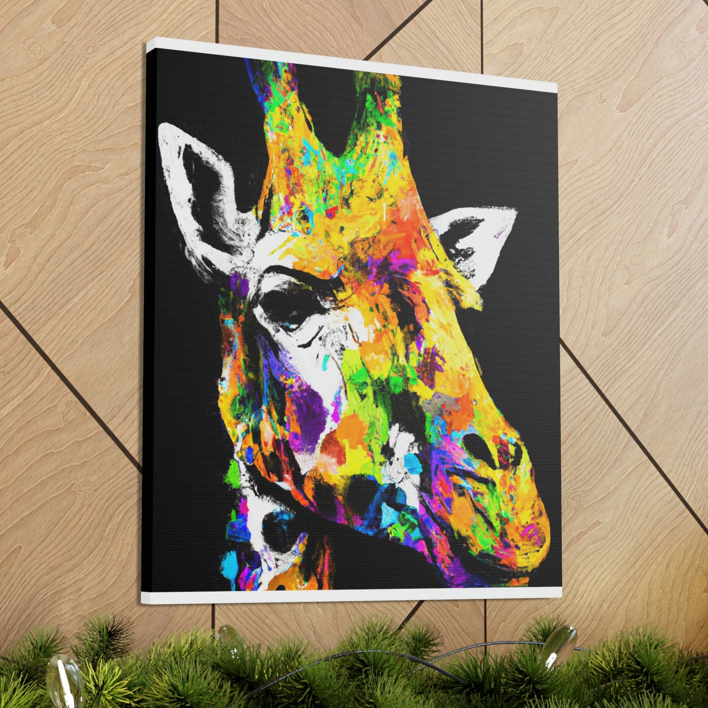 Multi-Hued Giraffe - Canvas