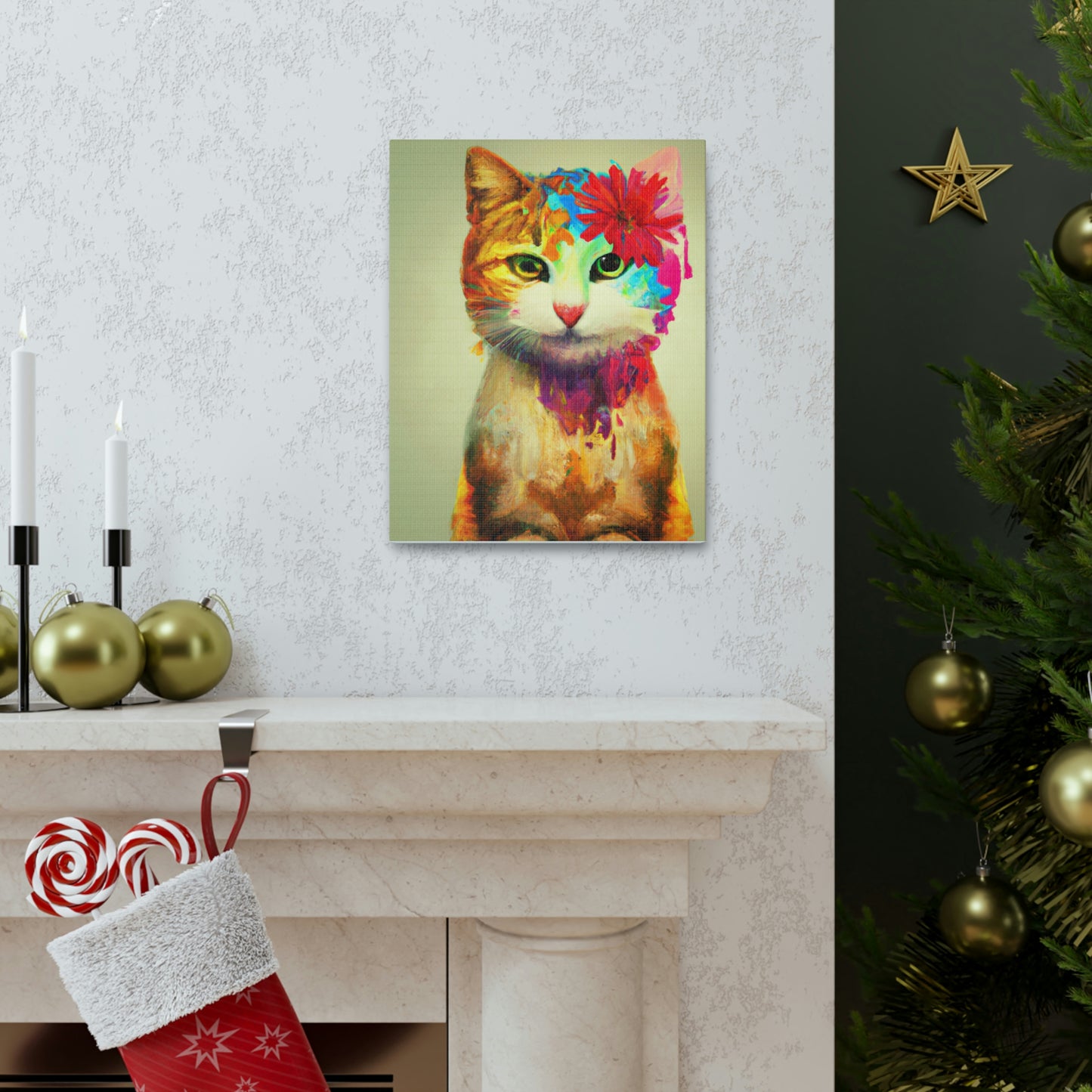 Flower Cat - Canvas