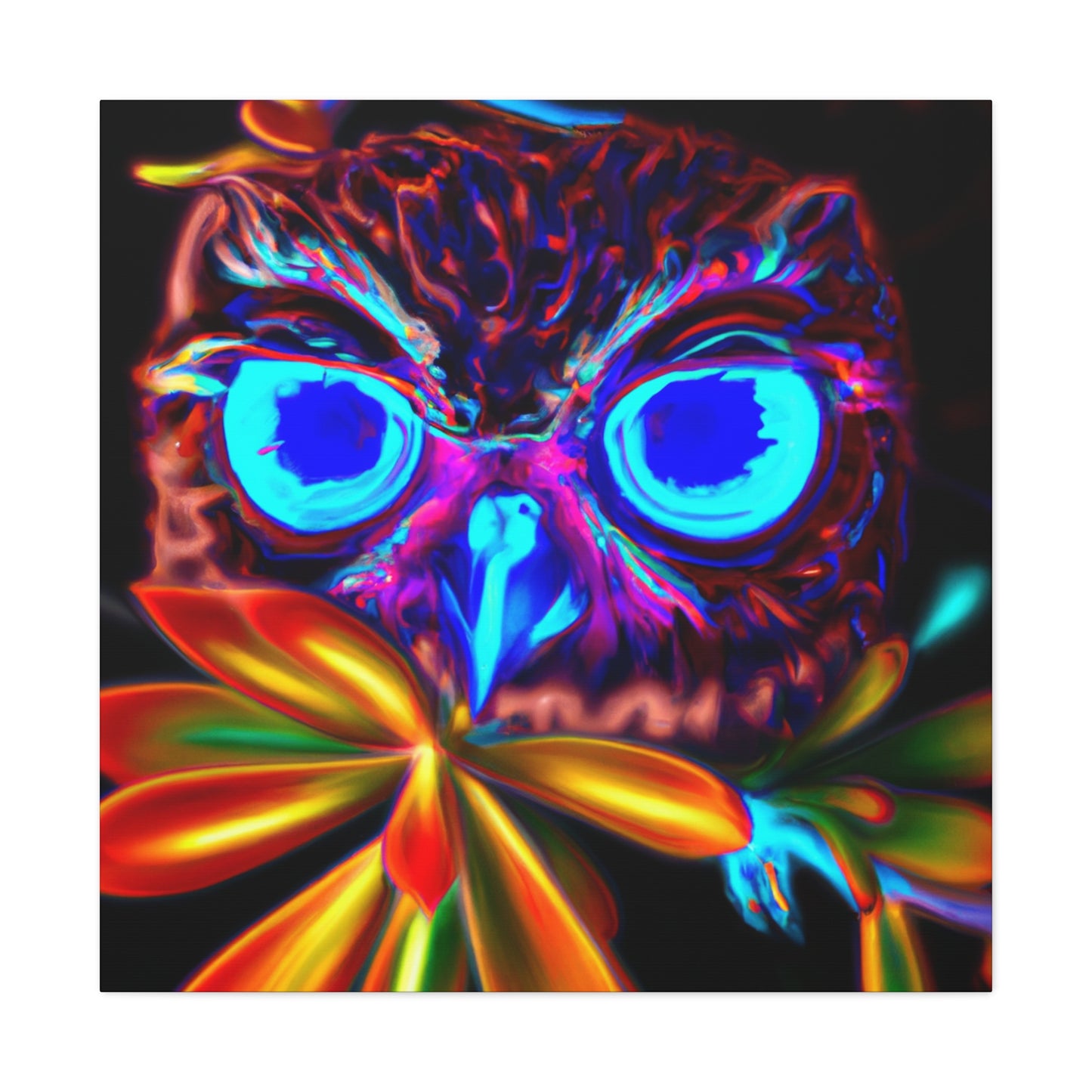 Neo-Owl Bloom - Canvas