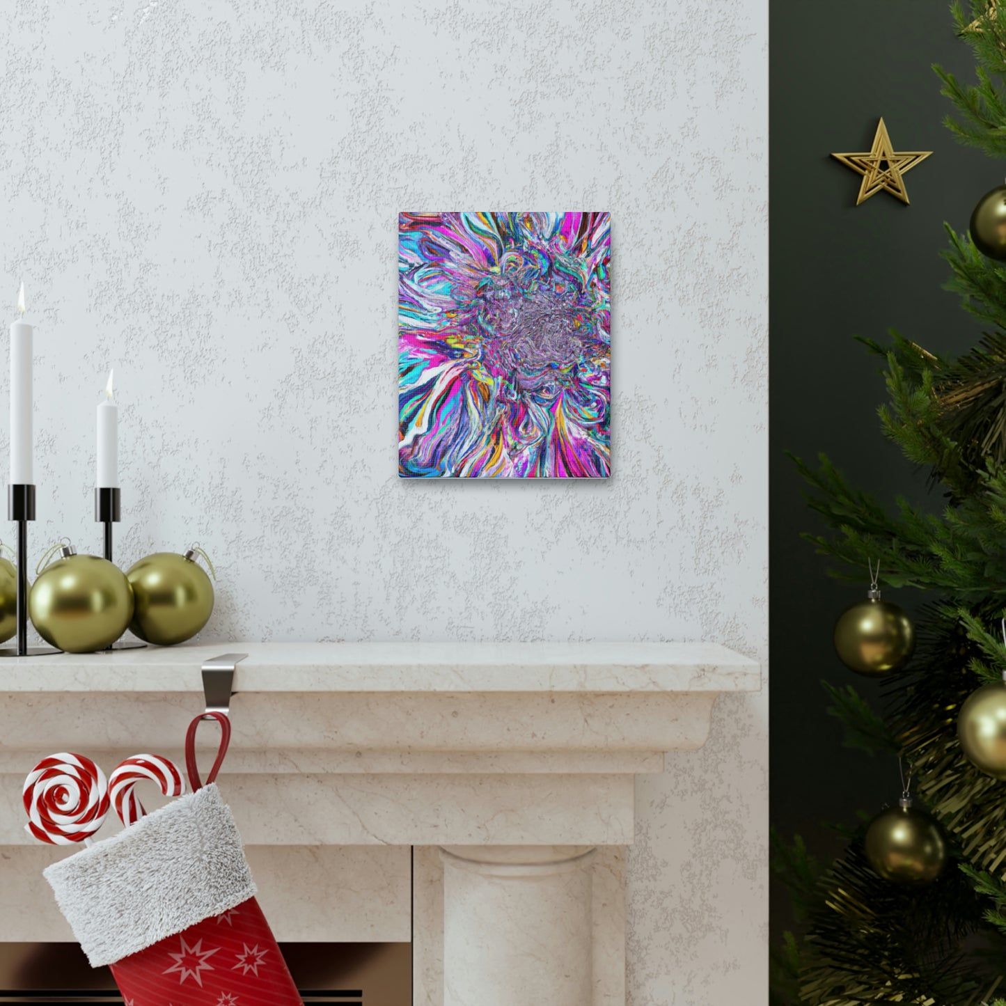 Psychedelic Bloom. - Canvas
