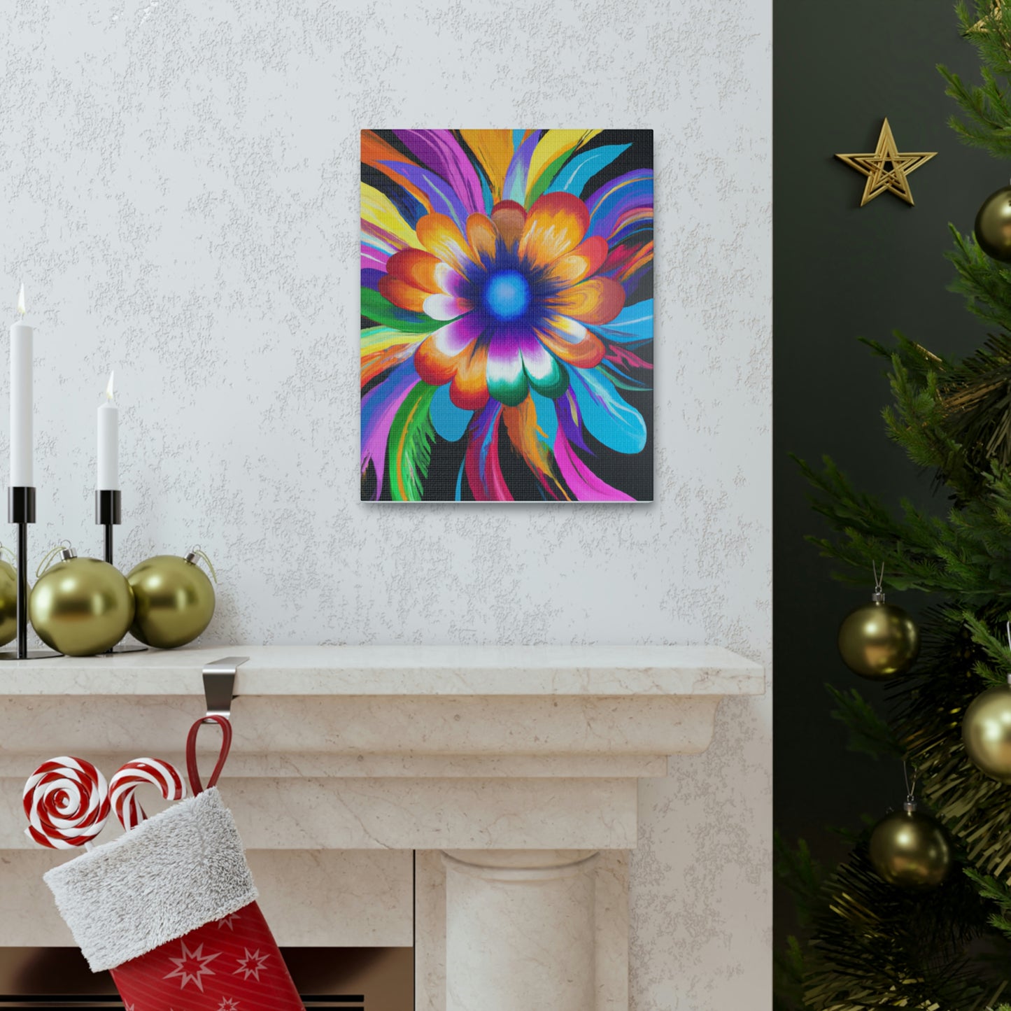 Psychedelic Bloom. - Canvas