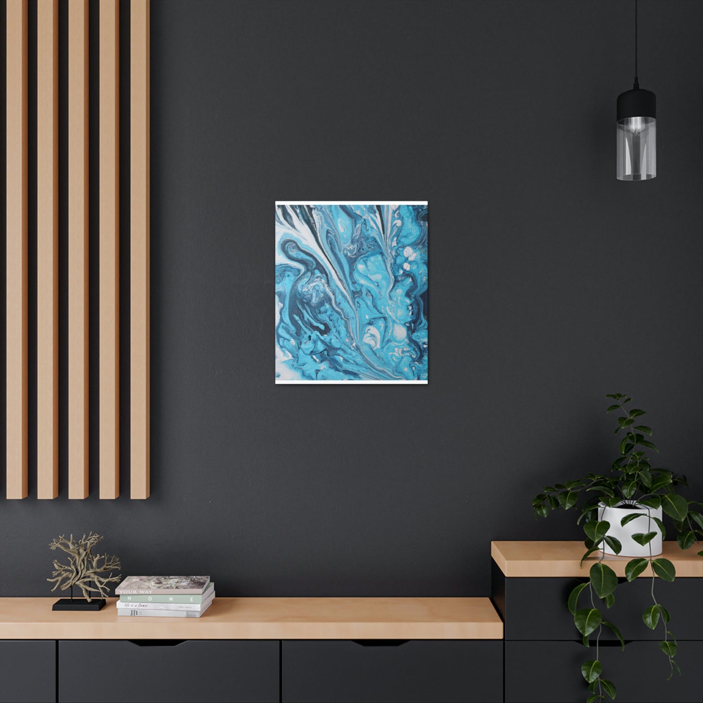 Aqua Swirl. - Canvas