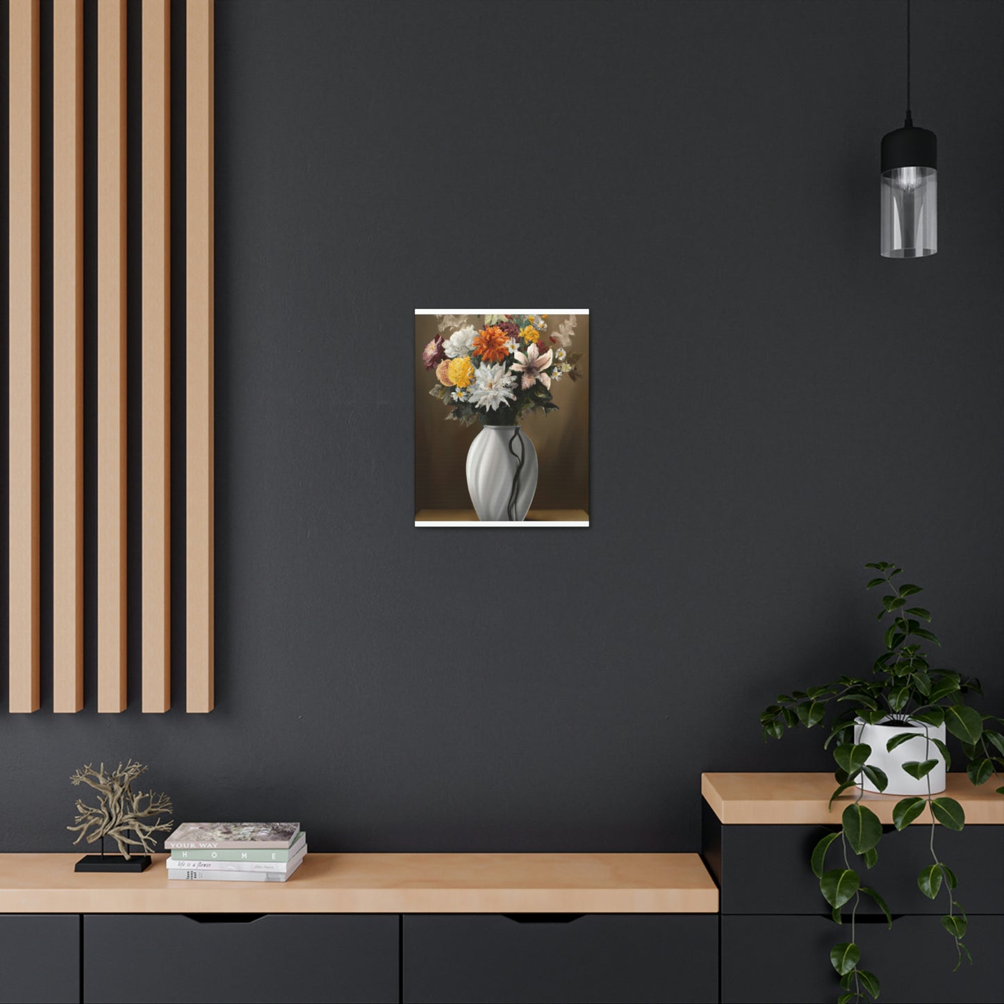 "Delicate Vase Blooms" - Canvas
