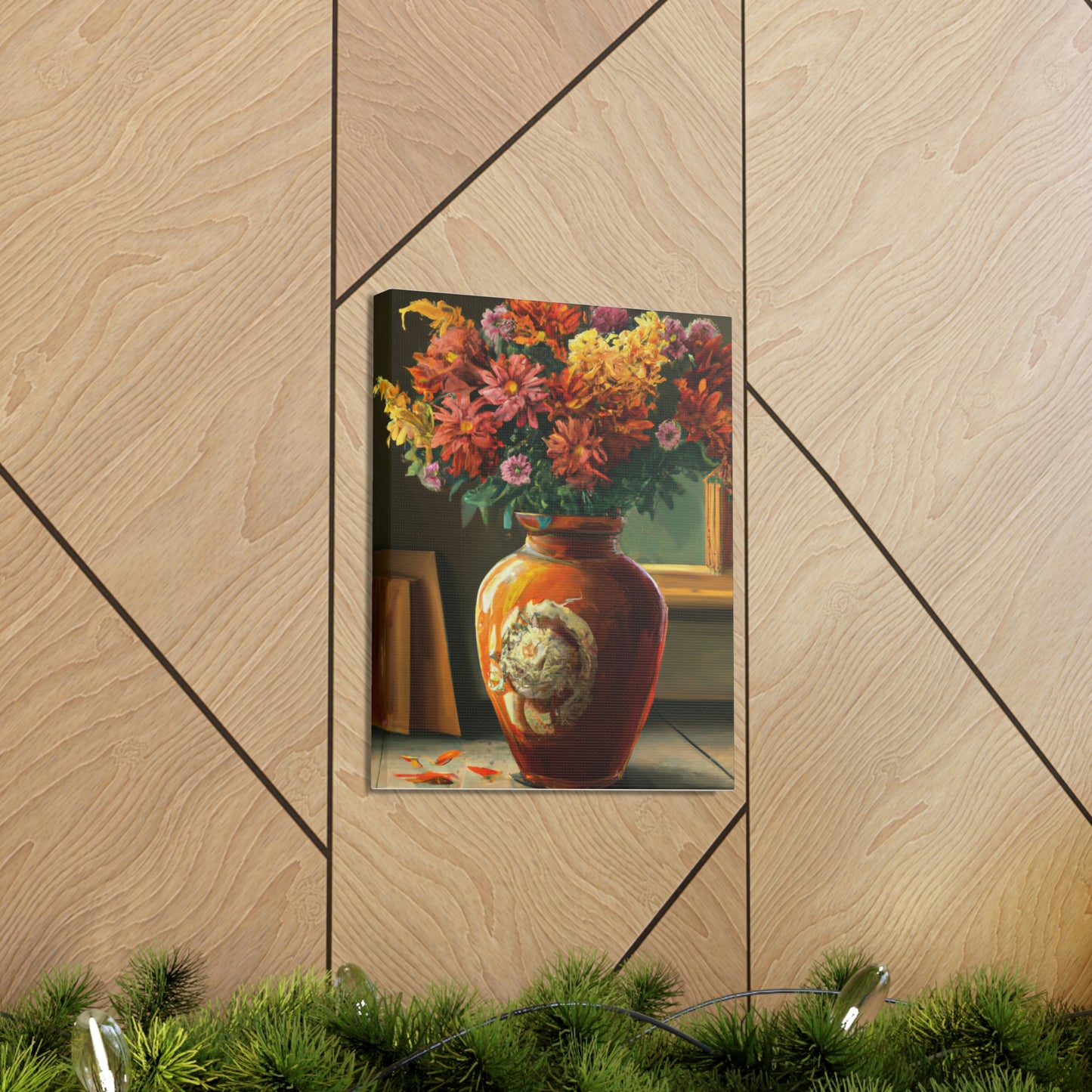 Vaseful of Blooms. - Canvas