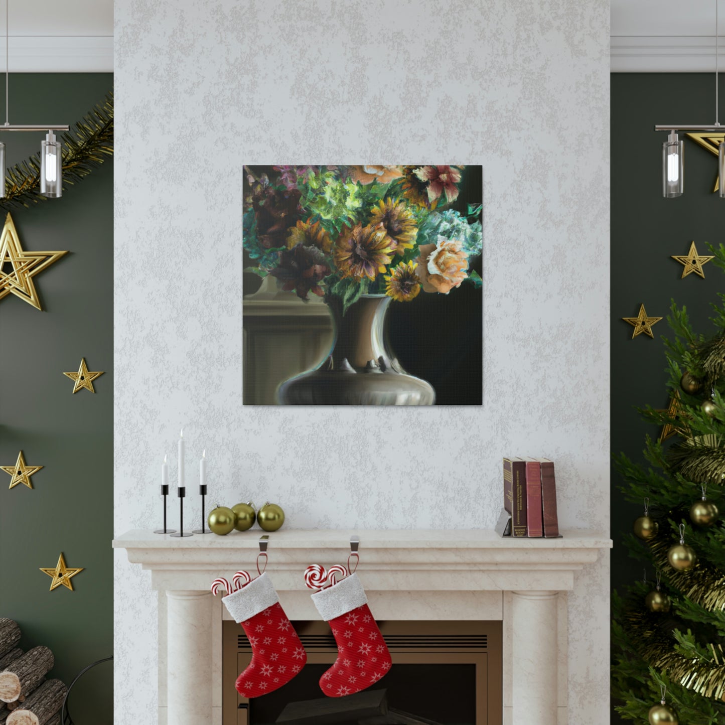 "Delicate Blossoms Vase." - Canvas