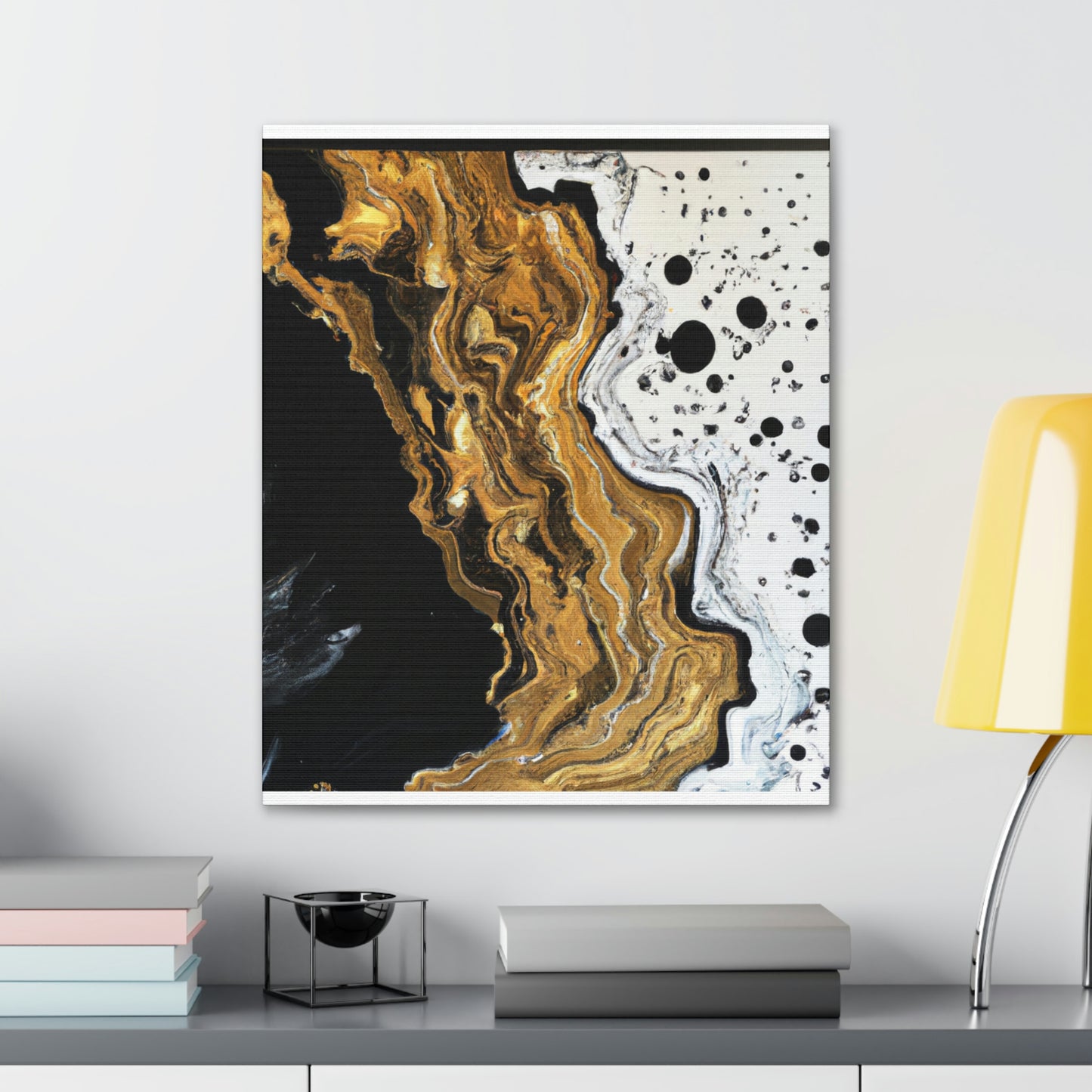 Midnight Gold Glitter - Canvas