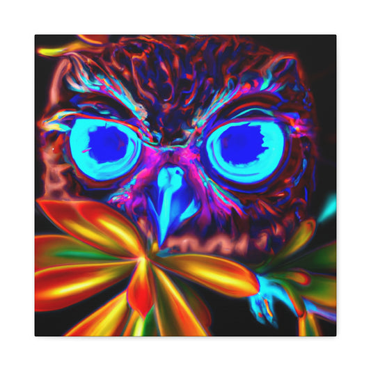 Neo-Owl Bloom - Canvas