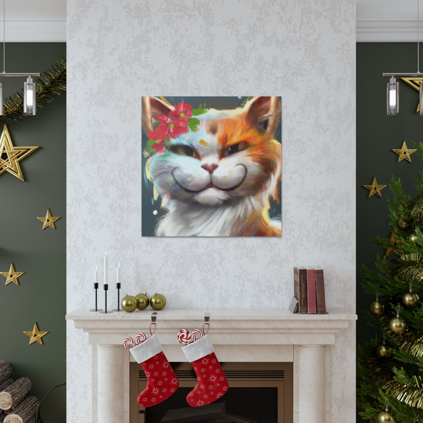 Feline Flora - Canvas