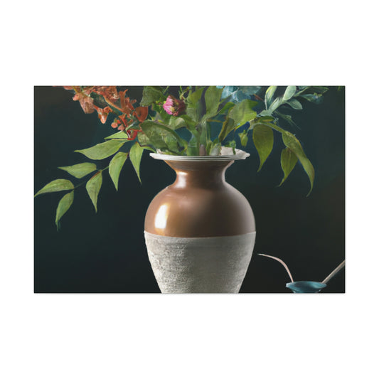 Fuschia Floral Finesse - Canvas