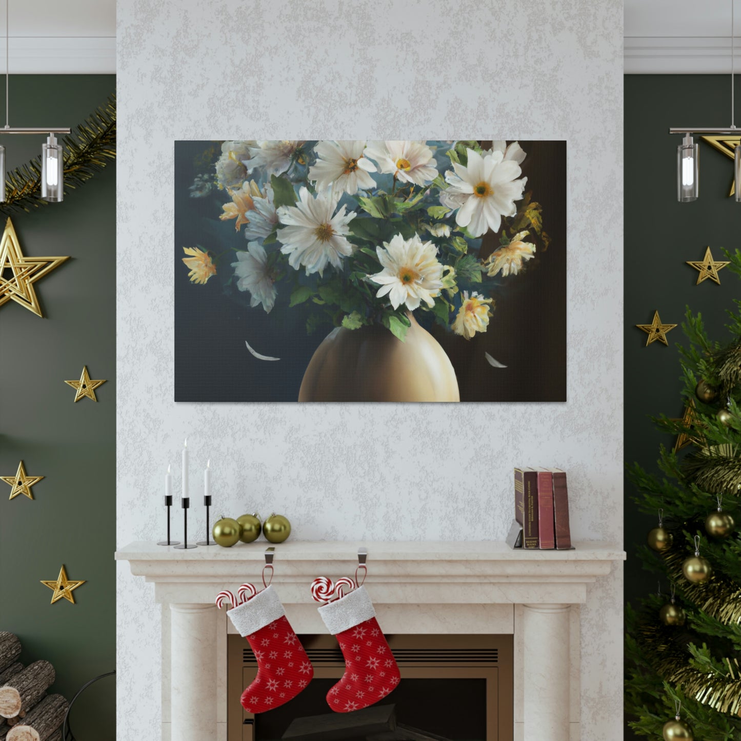 Vase Floral Splendor - Canvas