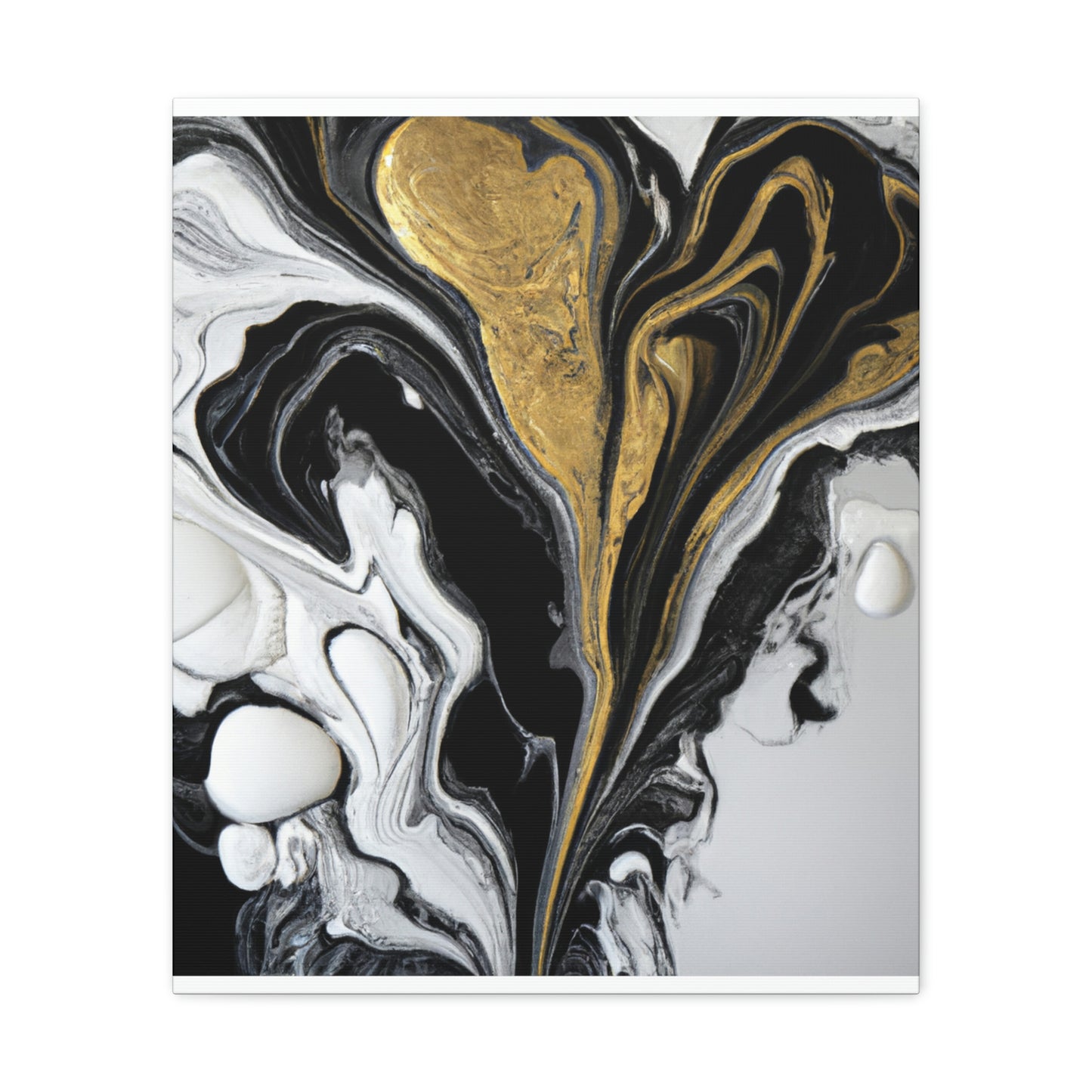Golden Splatter Mosaic - Canvas