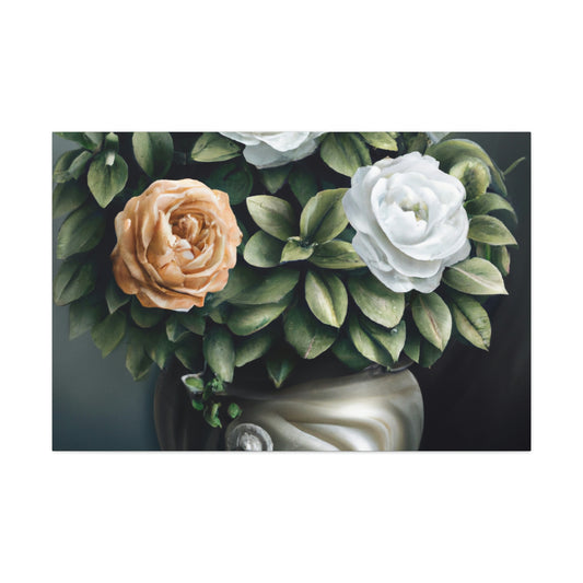 Glowing Floral Splendor. - Canvas