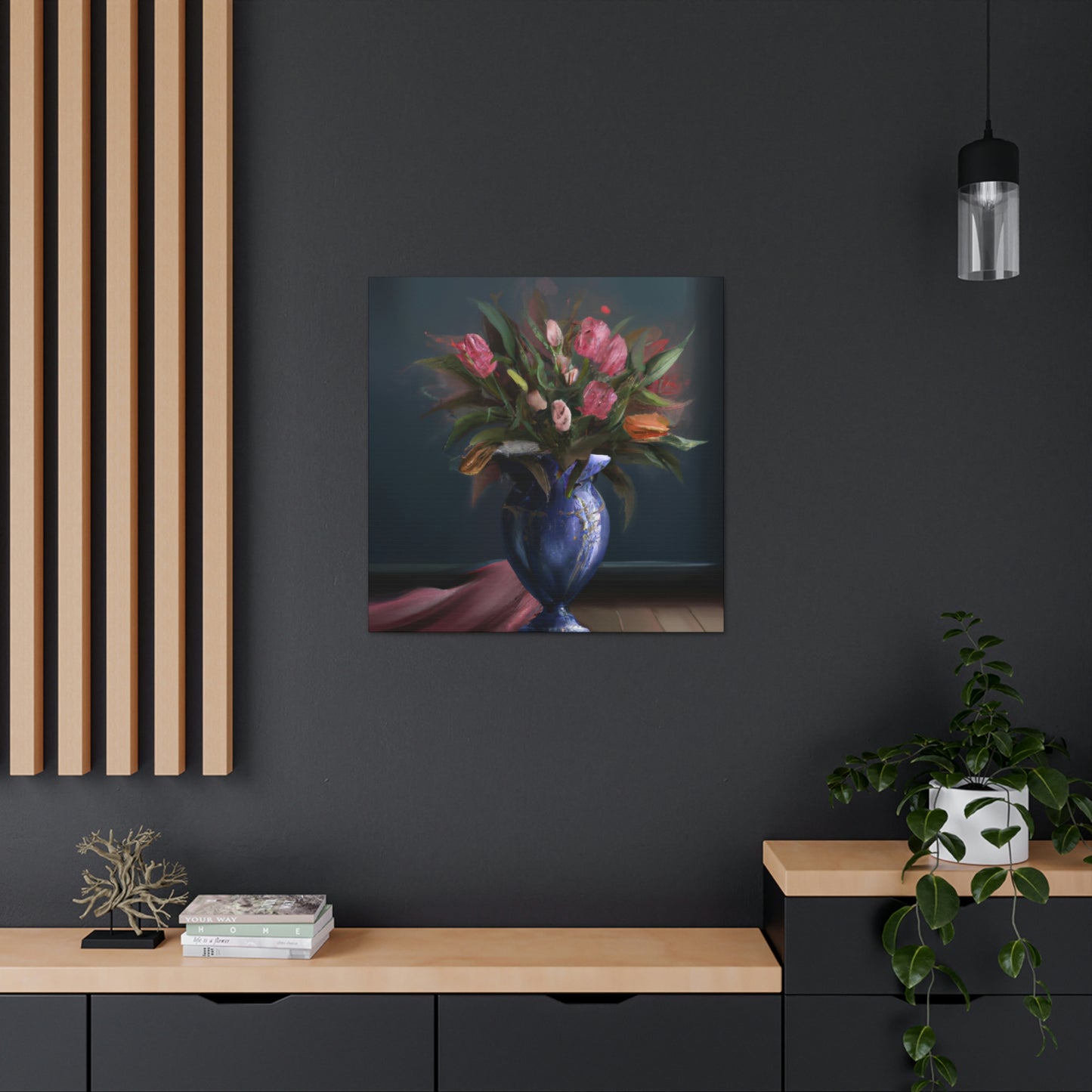 "Floral Finesse Flourish - Canvas