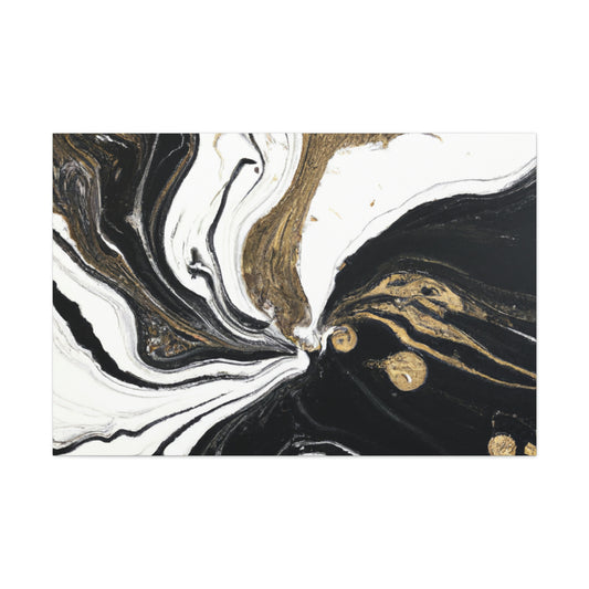 Golden Flux Flow. - Canvas