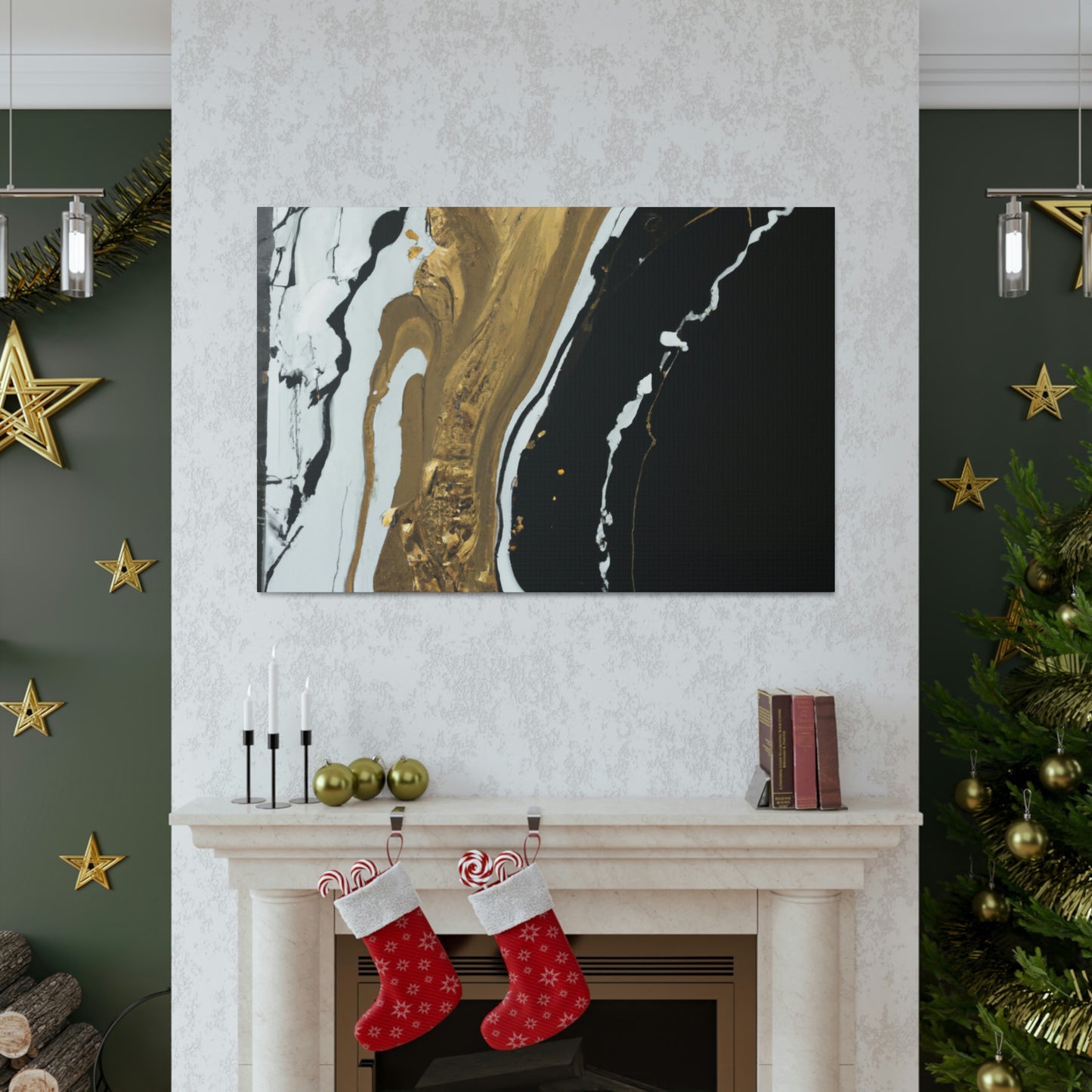 Golden Flow Fusion - Canvas