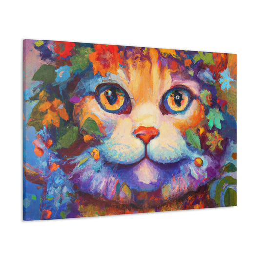 Feline Floral - Canvas