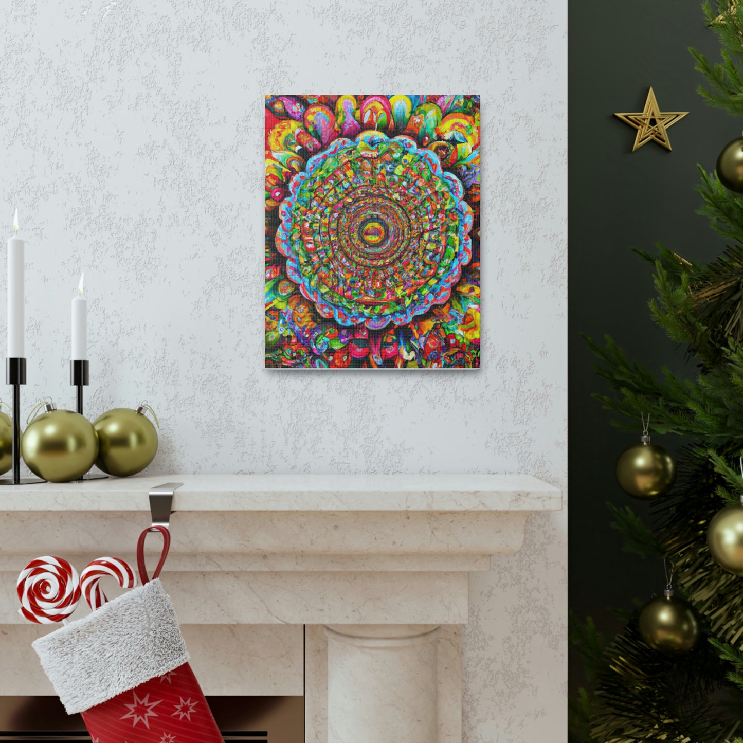 Psychedelic Bloom. - Canvas
