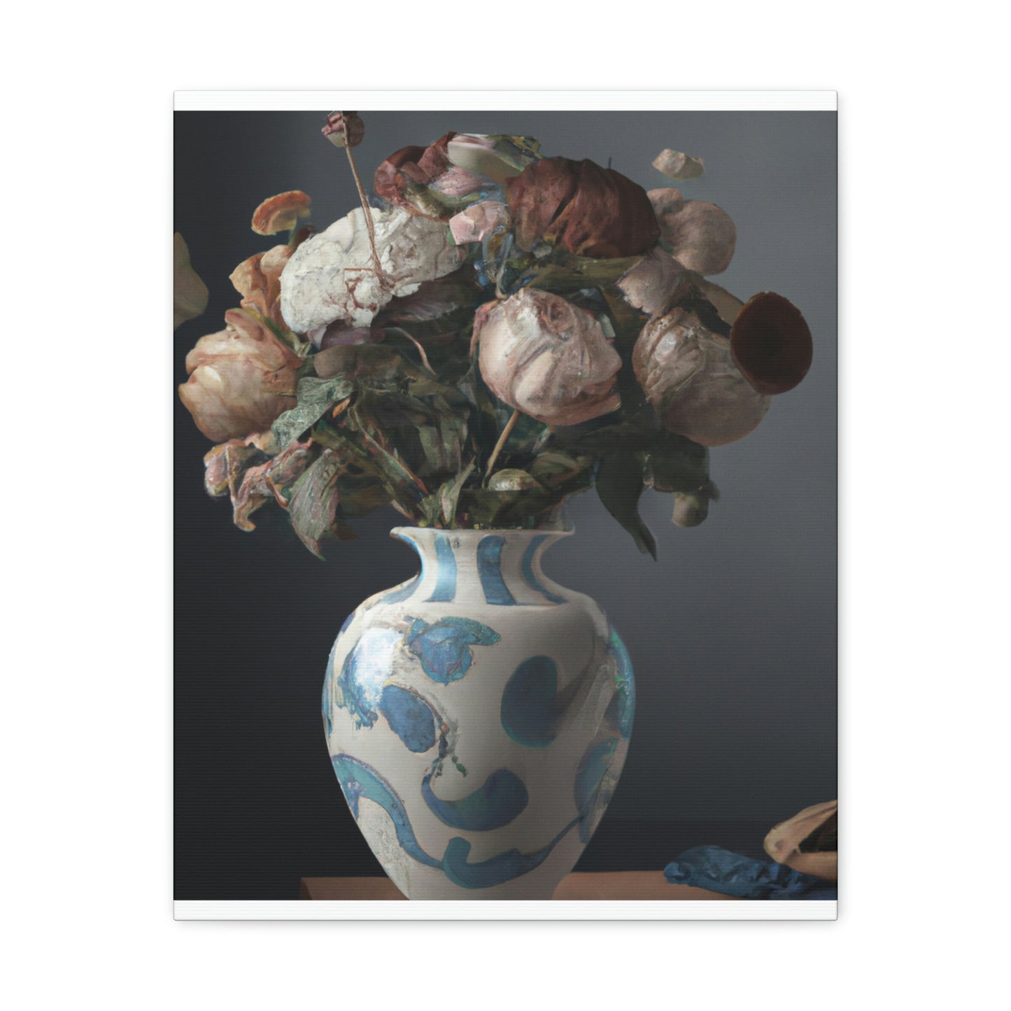"Floral Finesse Vignette" - Canvas