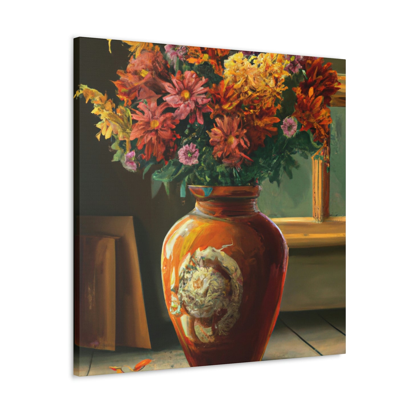 Vaseful of Blooms. - Canvas