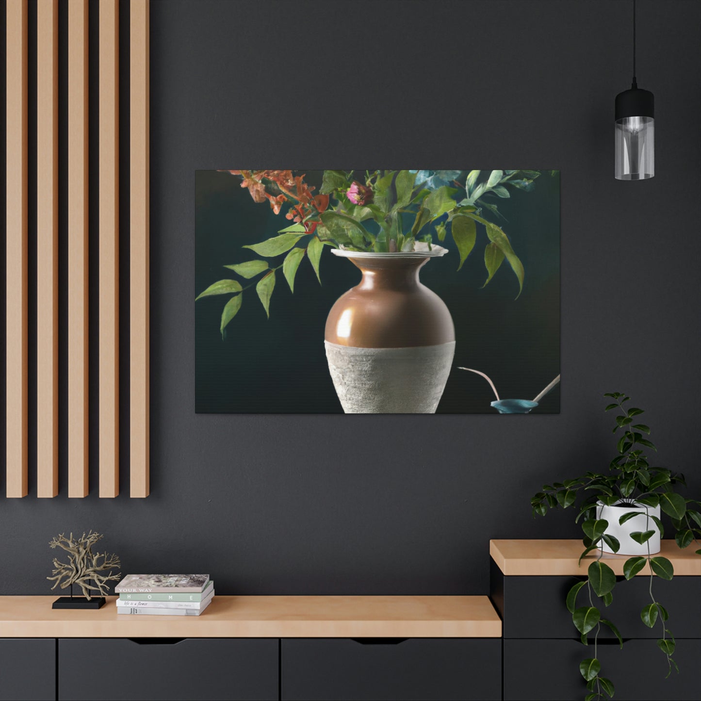 Fuschia Floral Finesse - Canvas