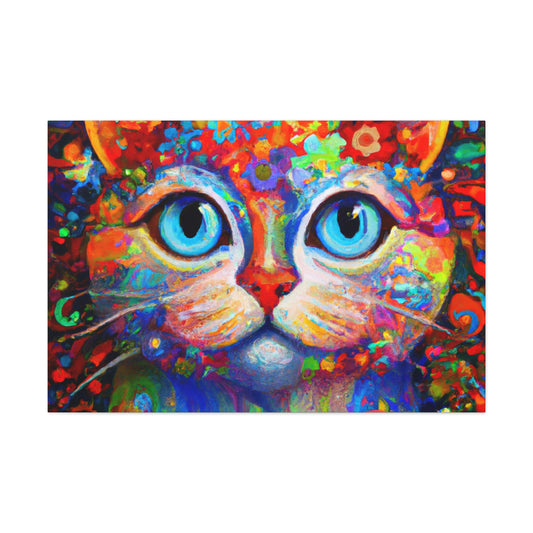 Floral Feline. - Canvas