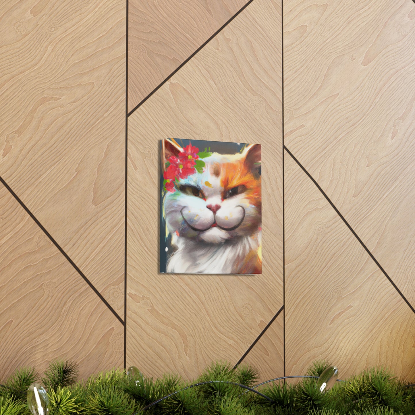 Feline Flora - Canvas