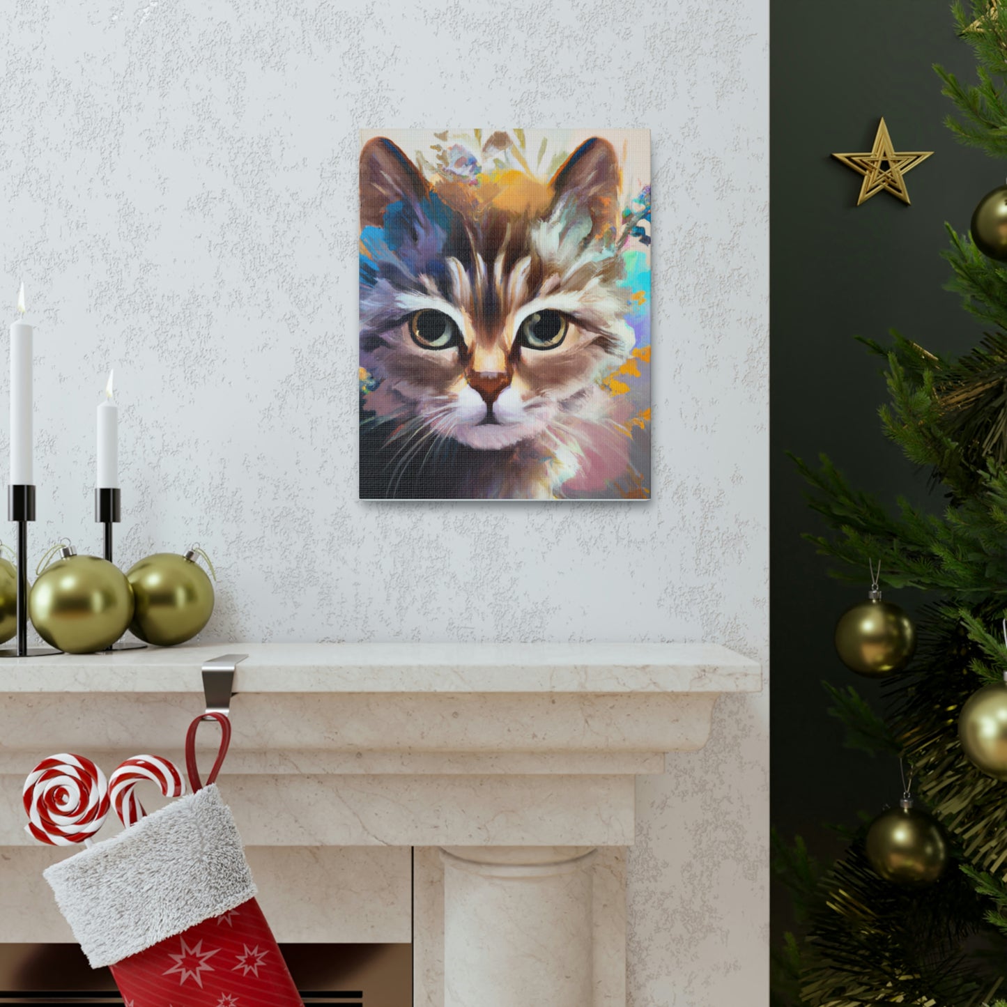 Feline Floral. - Canvas
