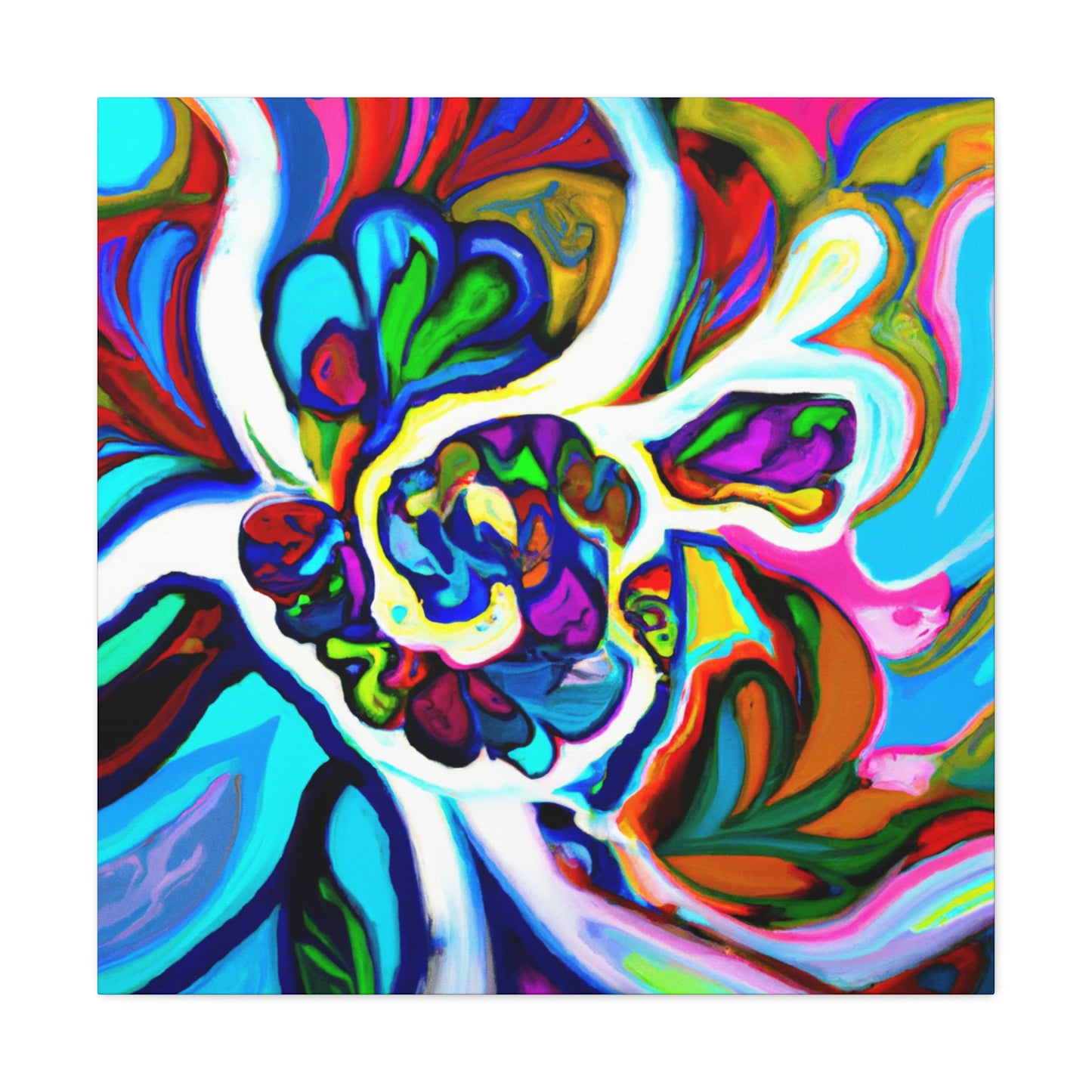 Psychedelic Bloom. - Canvas