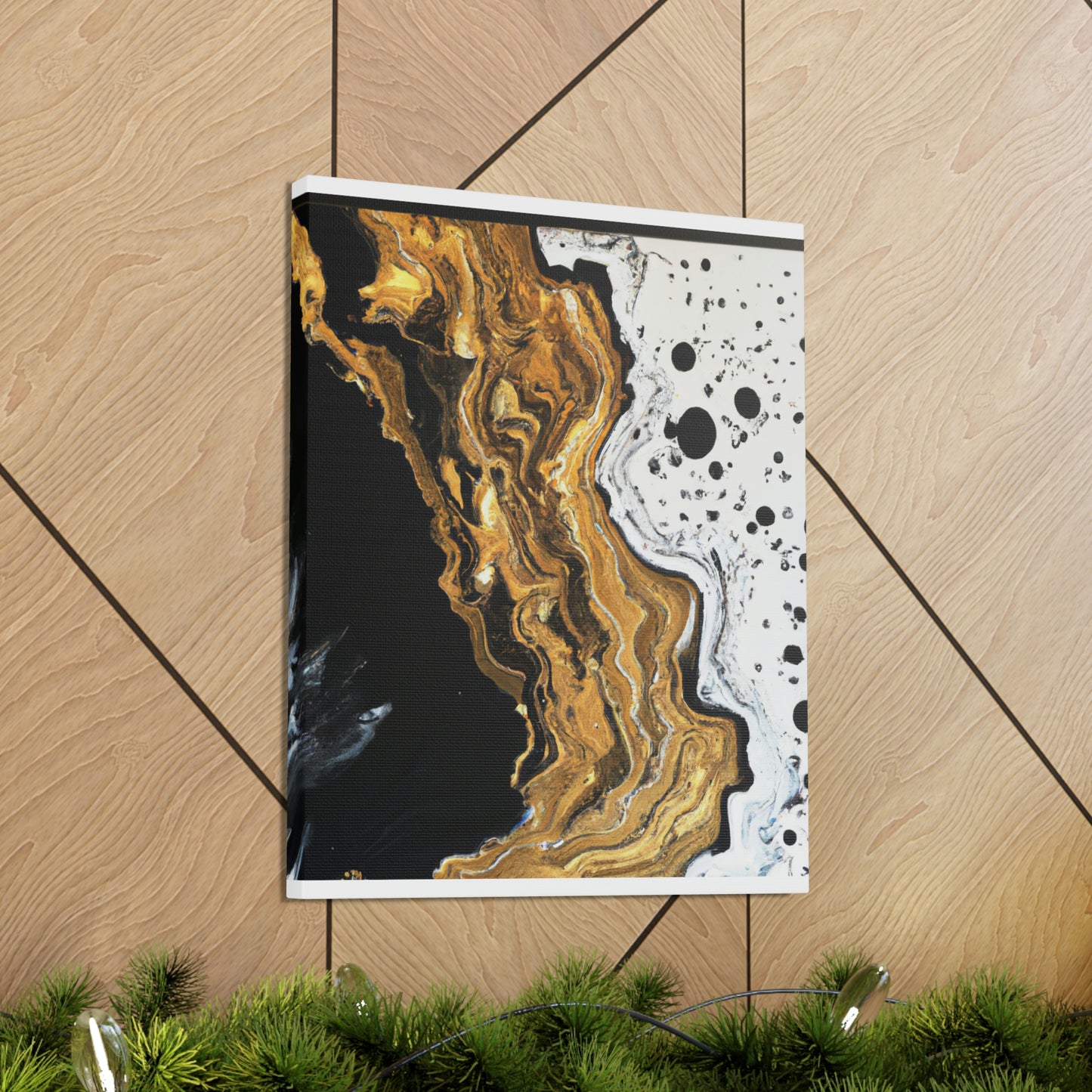 Midnight Gold Glitter - Canvas