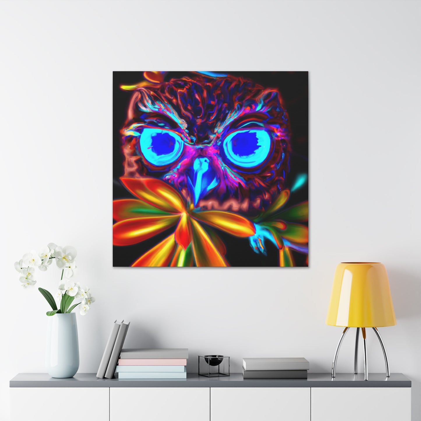 Neo-Owl Bloom - Canvas
