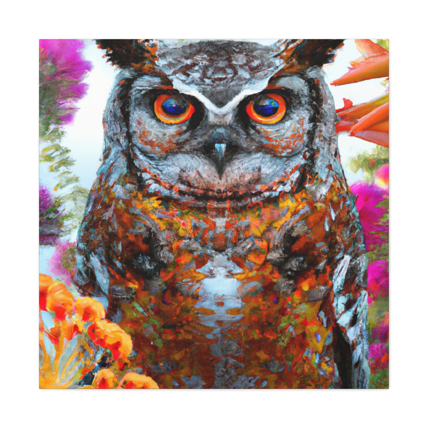 Owl's Splendor. - Canvas