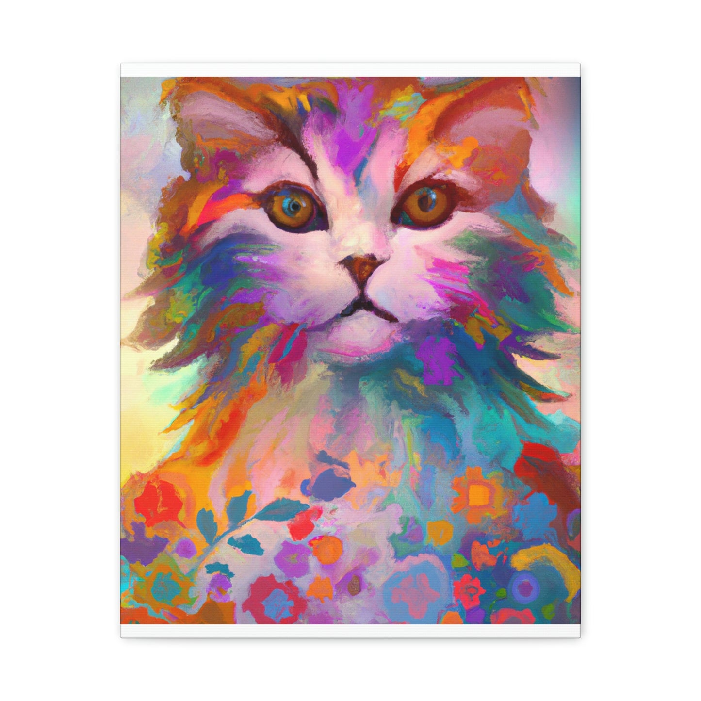 Floral Feline - Canvas