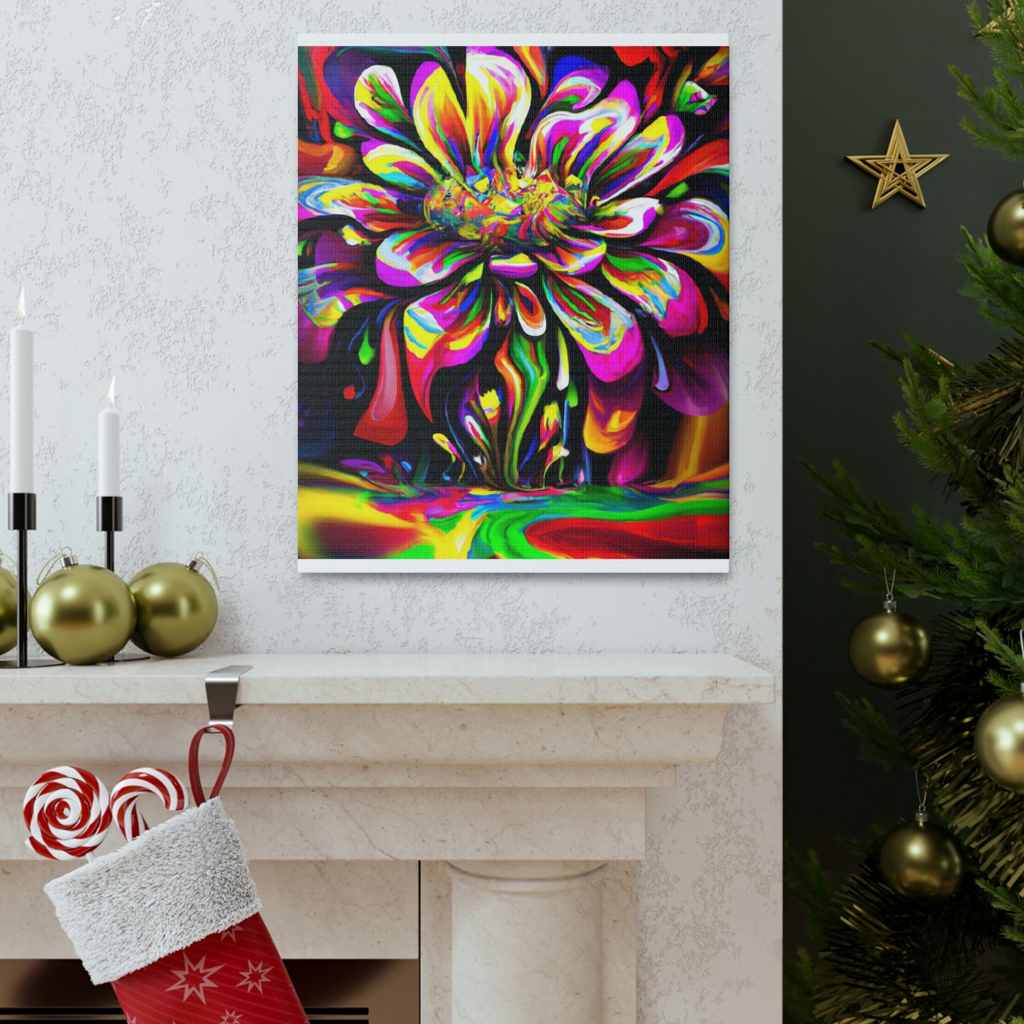 Groovy Bloom. - Canvas