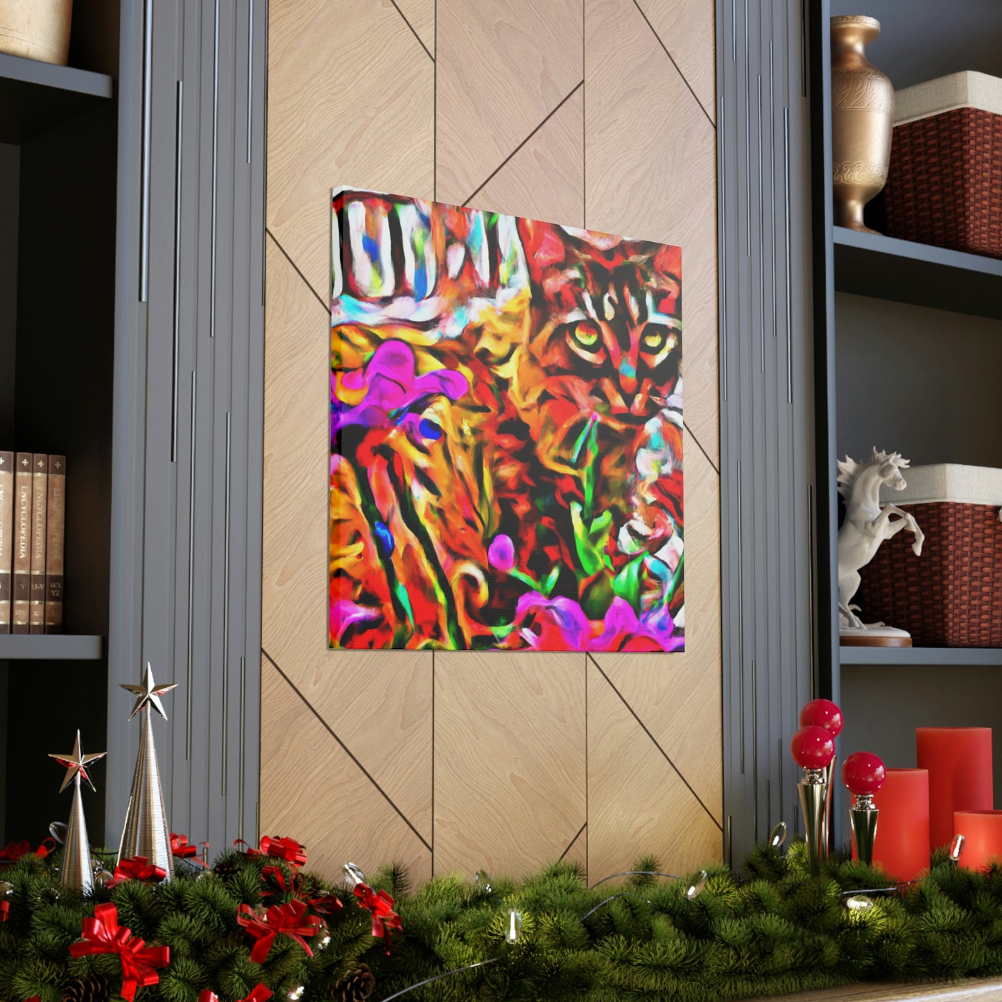 1. "Colored Flower Mix"
2. "Multi Flowered Cat"
3. "Digital Room Mix" - Canvas