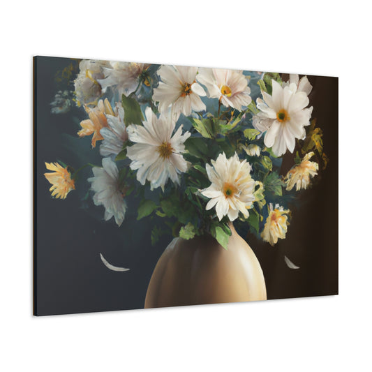 Vase Floral Splendor - Canvas