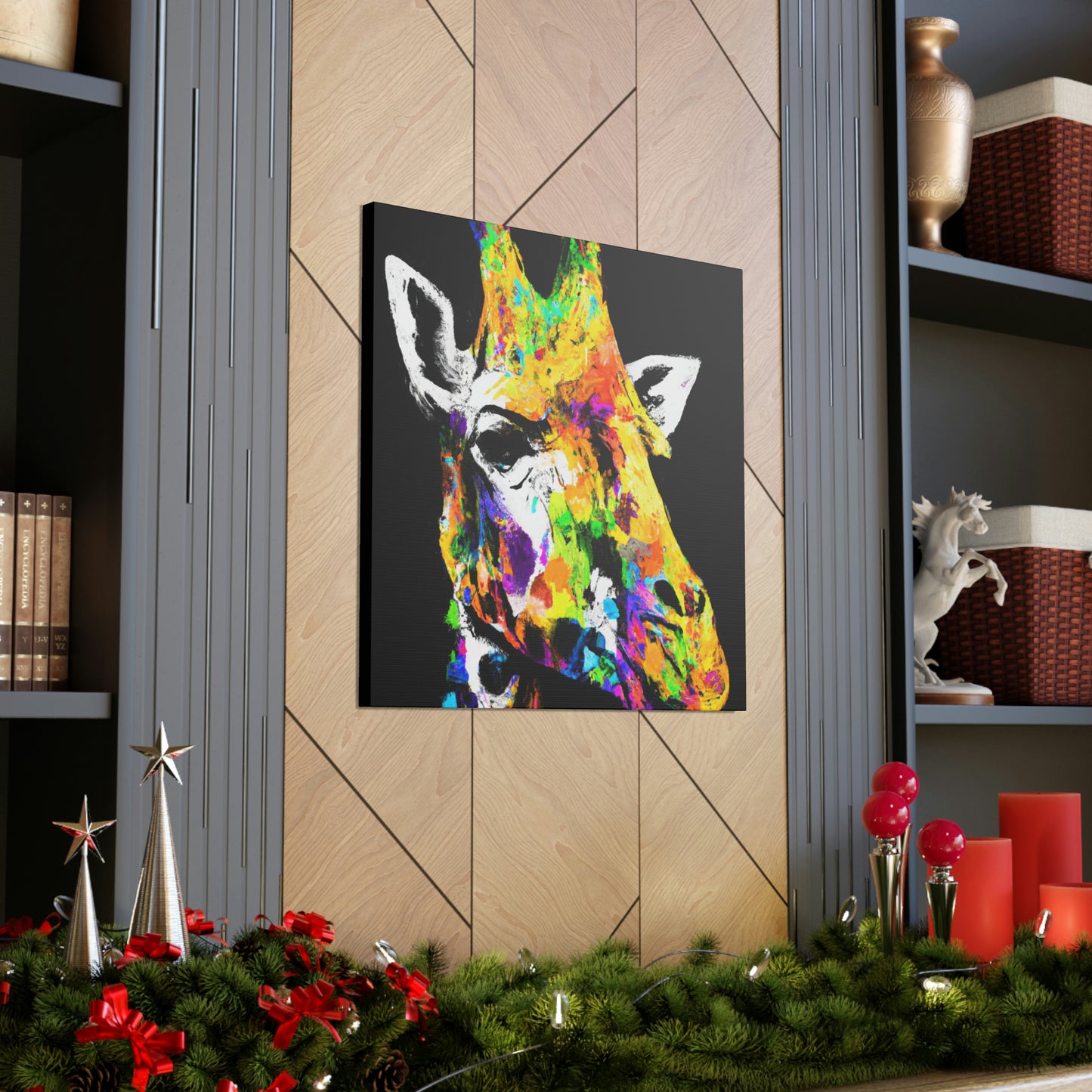 Multi-Hued Giraffe - Canvas