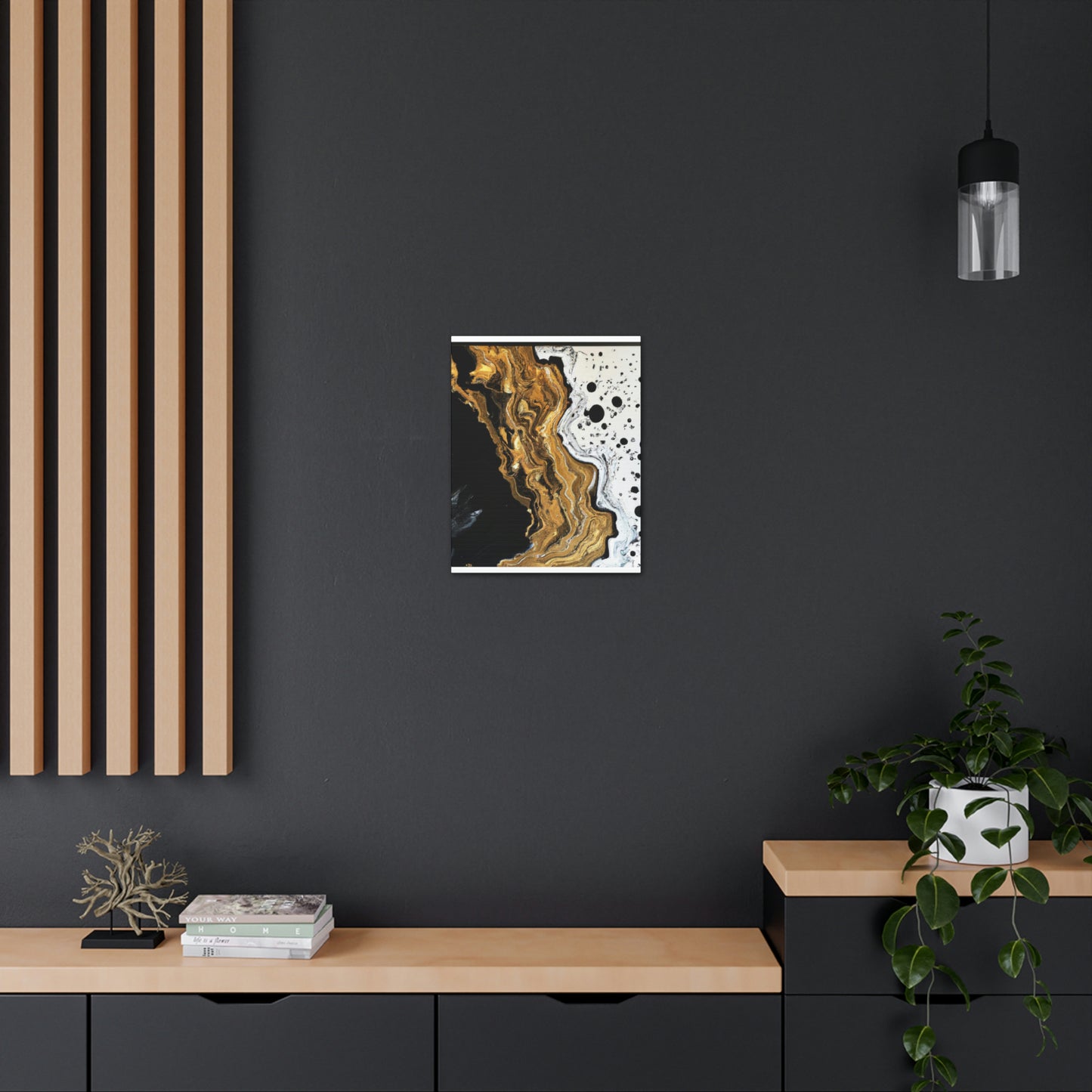 Midnight Gold Glitter - Canvas