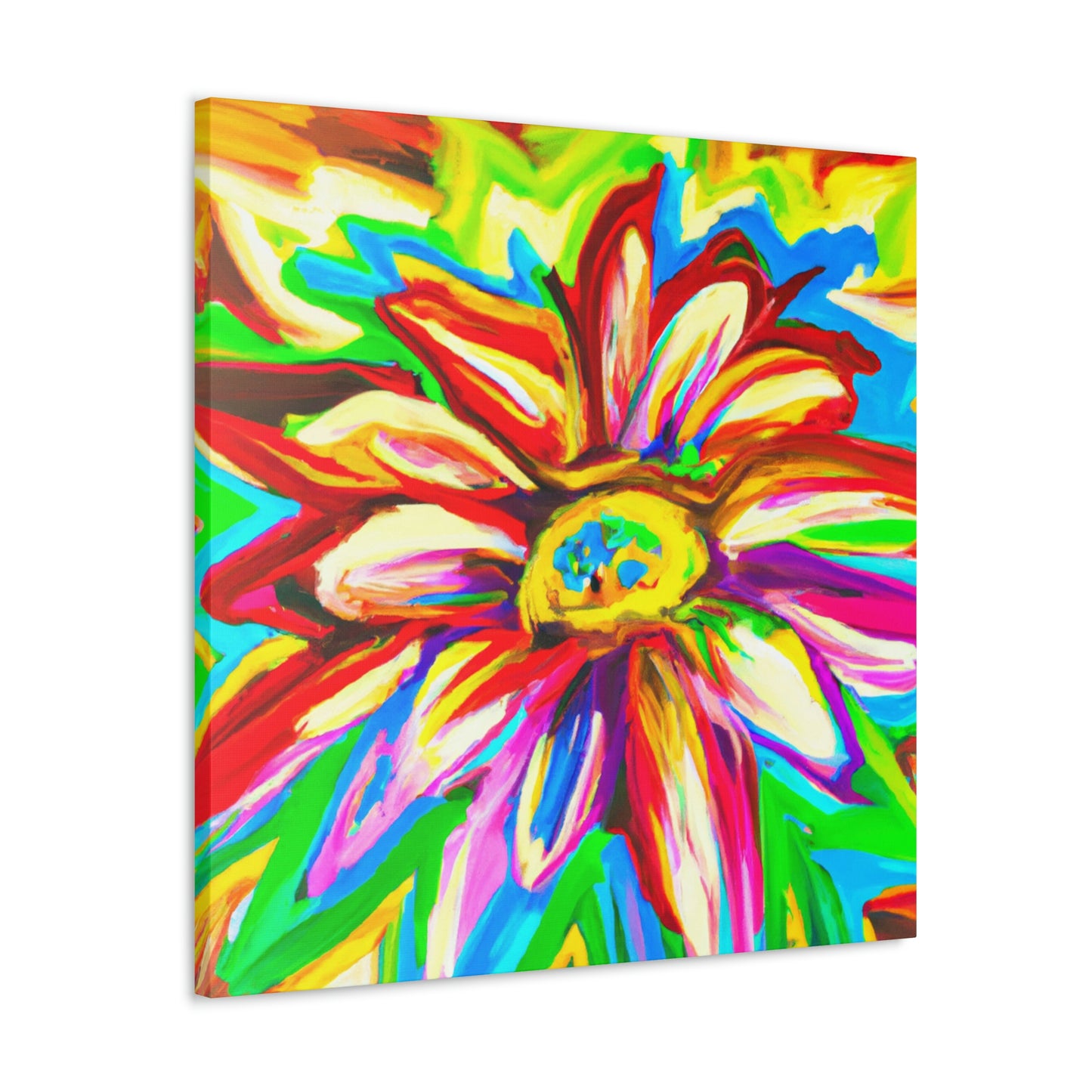 Vivid Floral Vibe. - Canvas