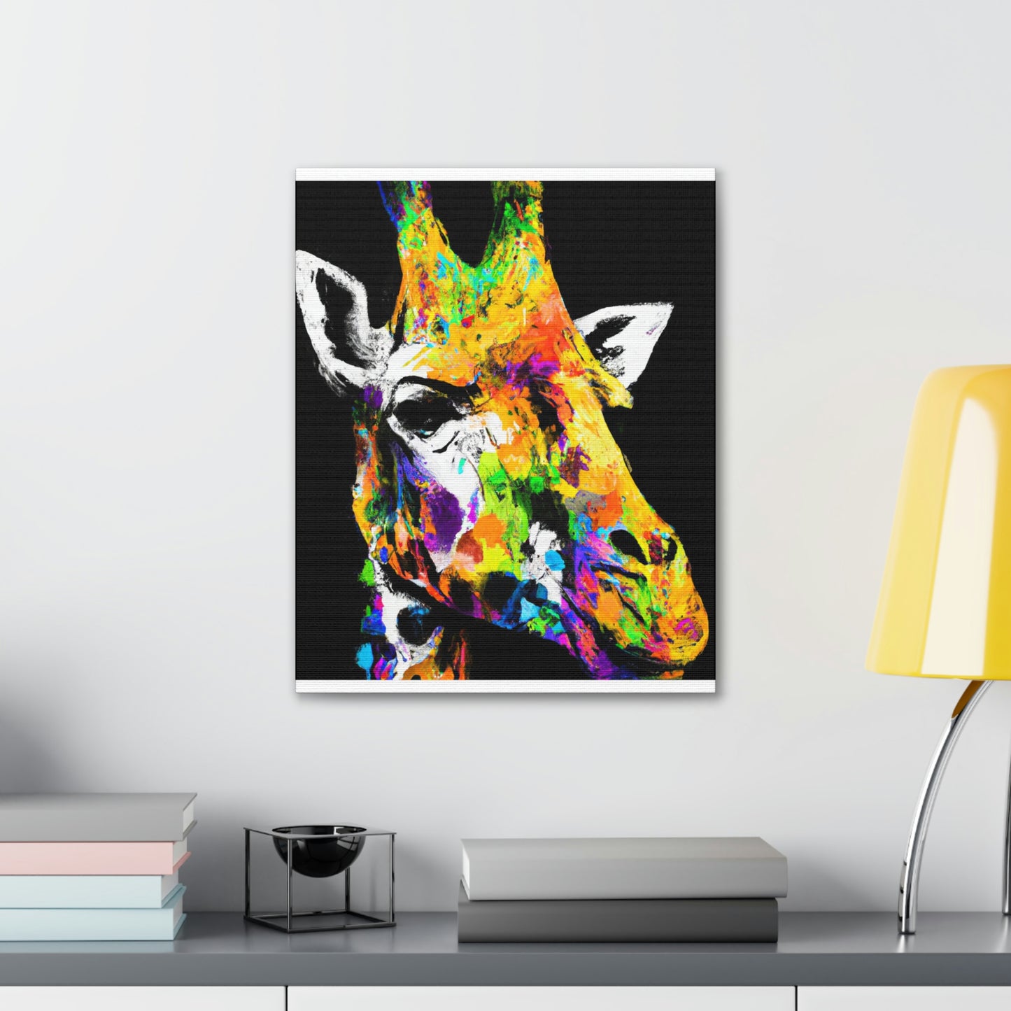 Multi-Hued Giraffe - Canvas