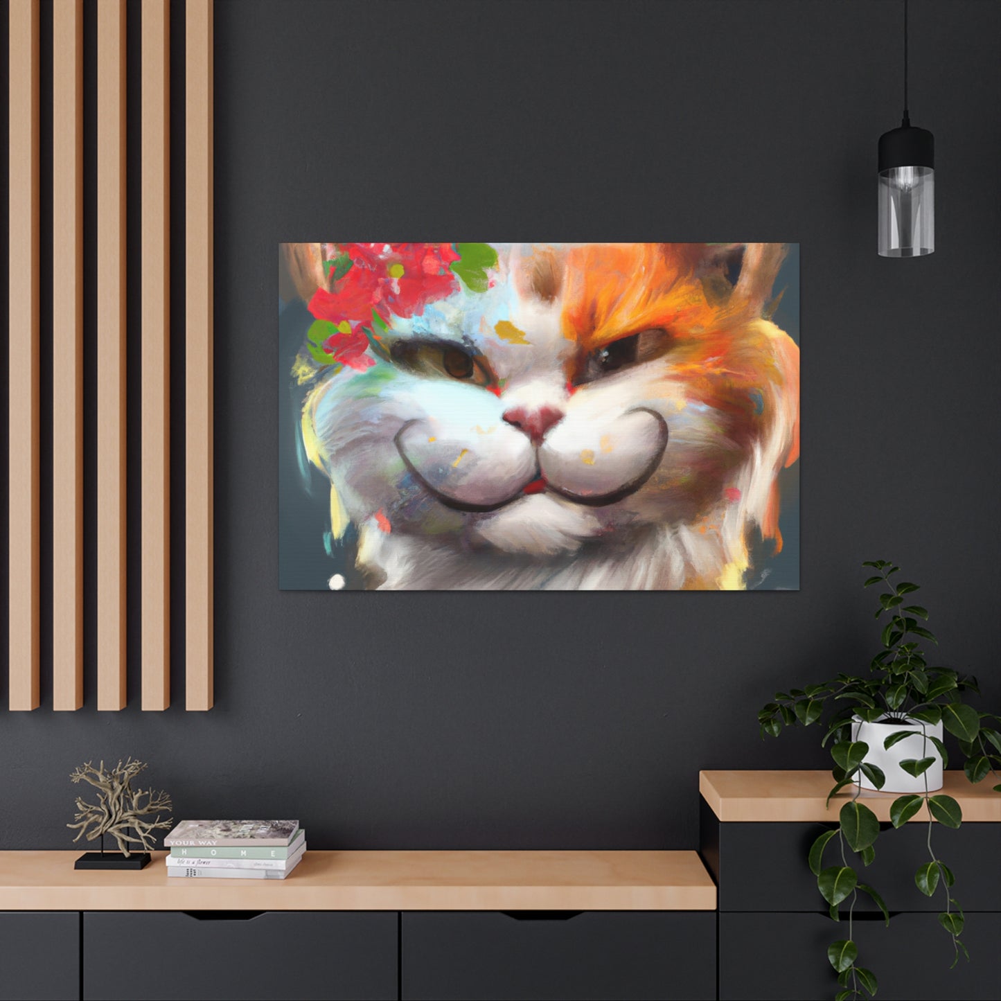 Feline Flora - Canvas