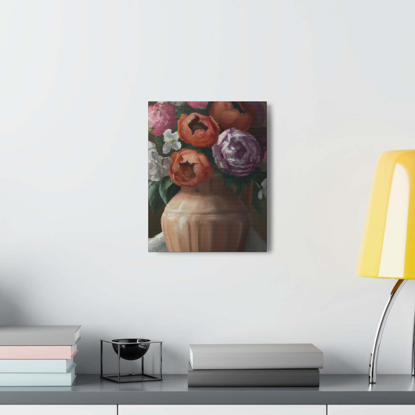 "Fading Floral Finesse" - Canvas