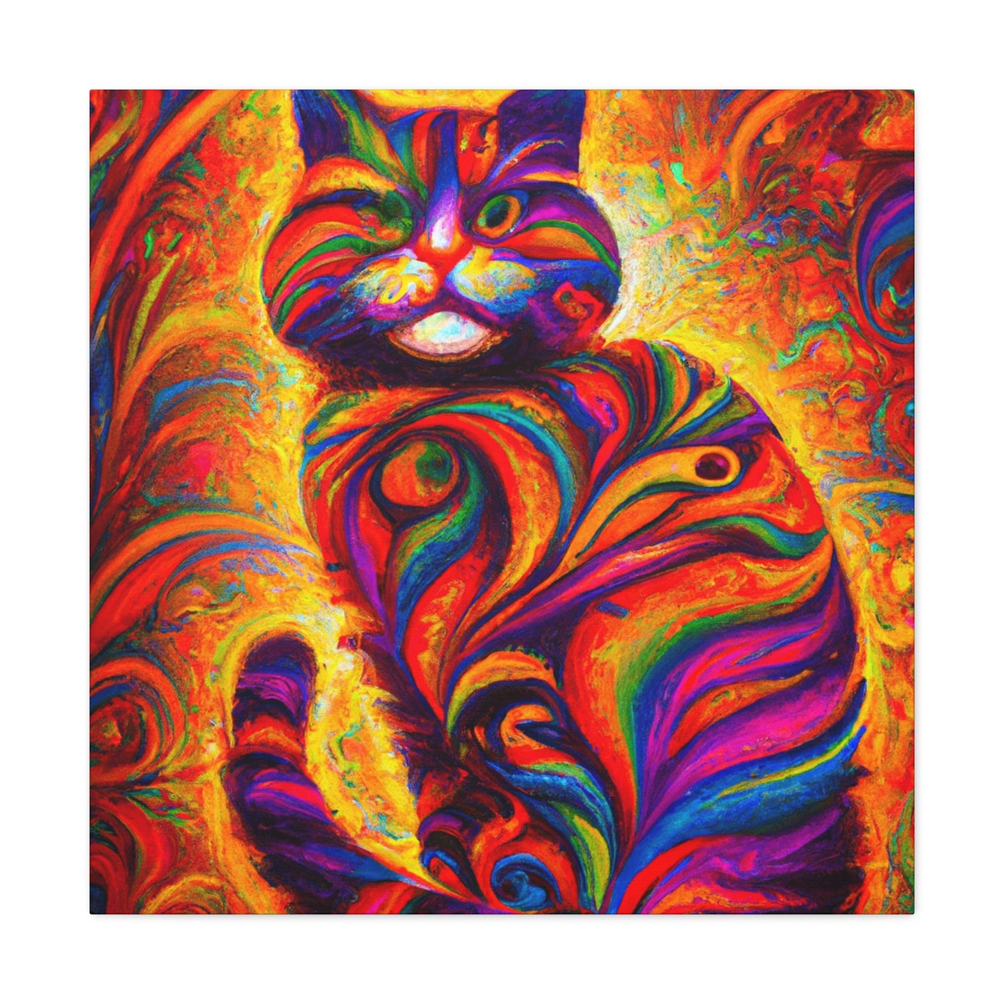 Feline Floral - Canvas