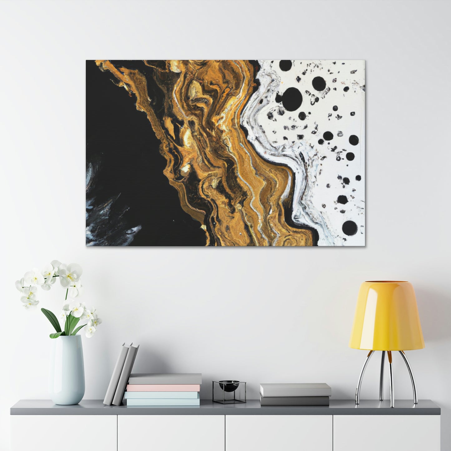 Midnight Gold Glitter - Canvas