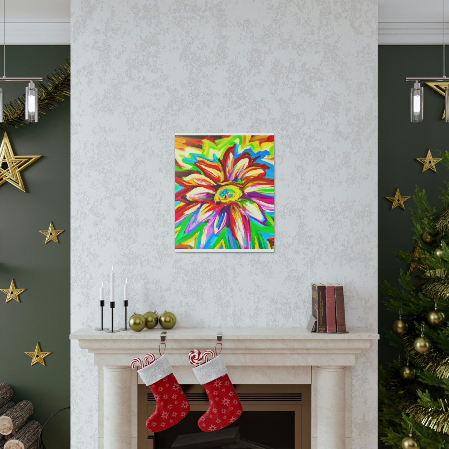 Vivid Floral Vibe. - Canvas