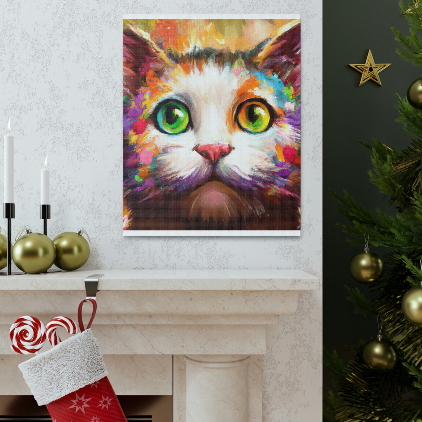 Feline Floral - Canvas